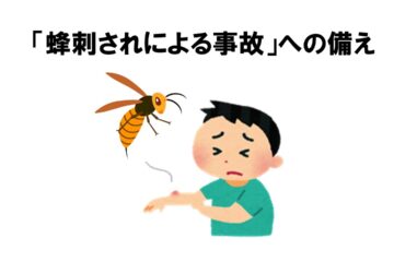 「蜂刺されによる事故」への備え！